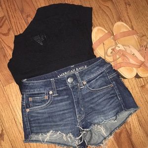 American Eagle Denim Shorts. Size 0. High Waisted.